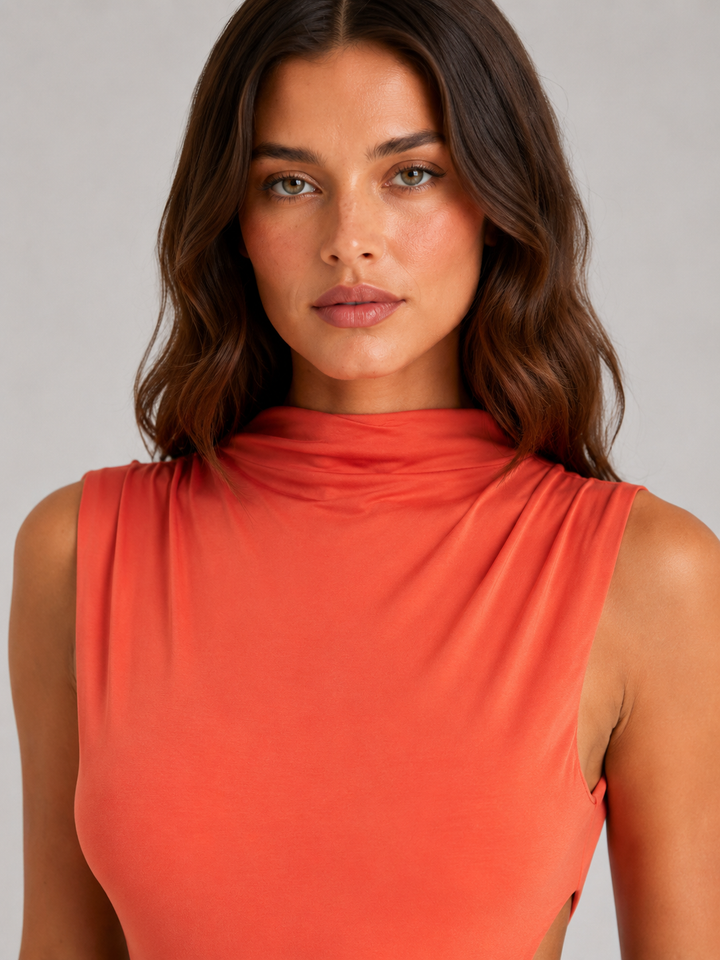 Women's Bodycon High Neck Maxi Dress – Summer Occasion Style