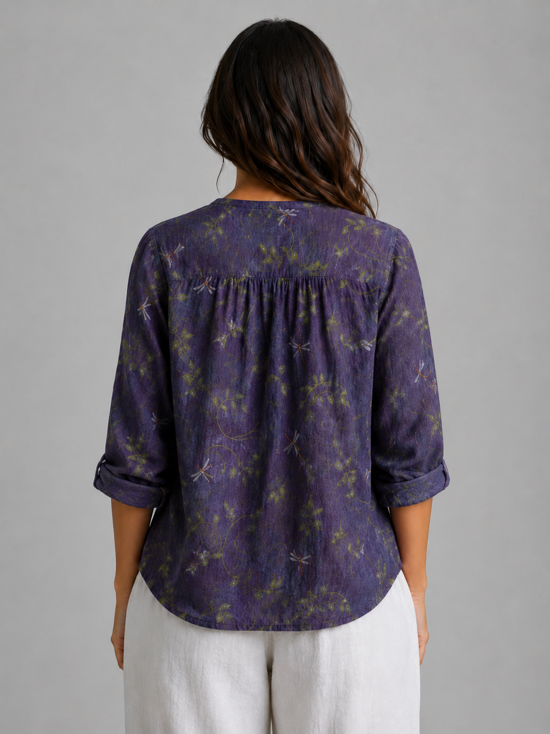 Women's Bohemian V-Neck Blouse – Relaxed Style Top