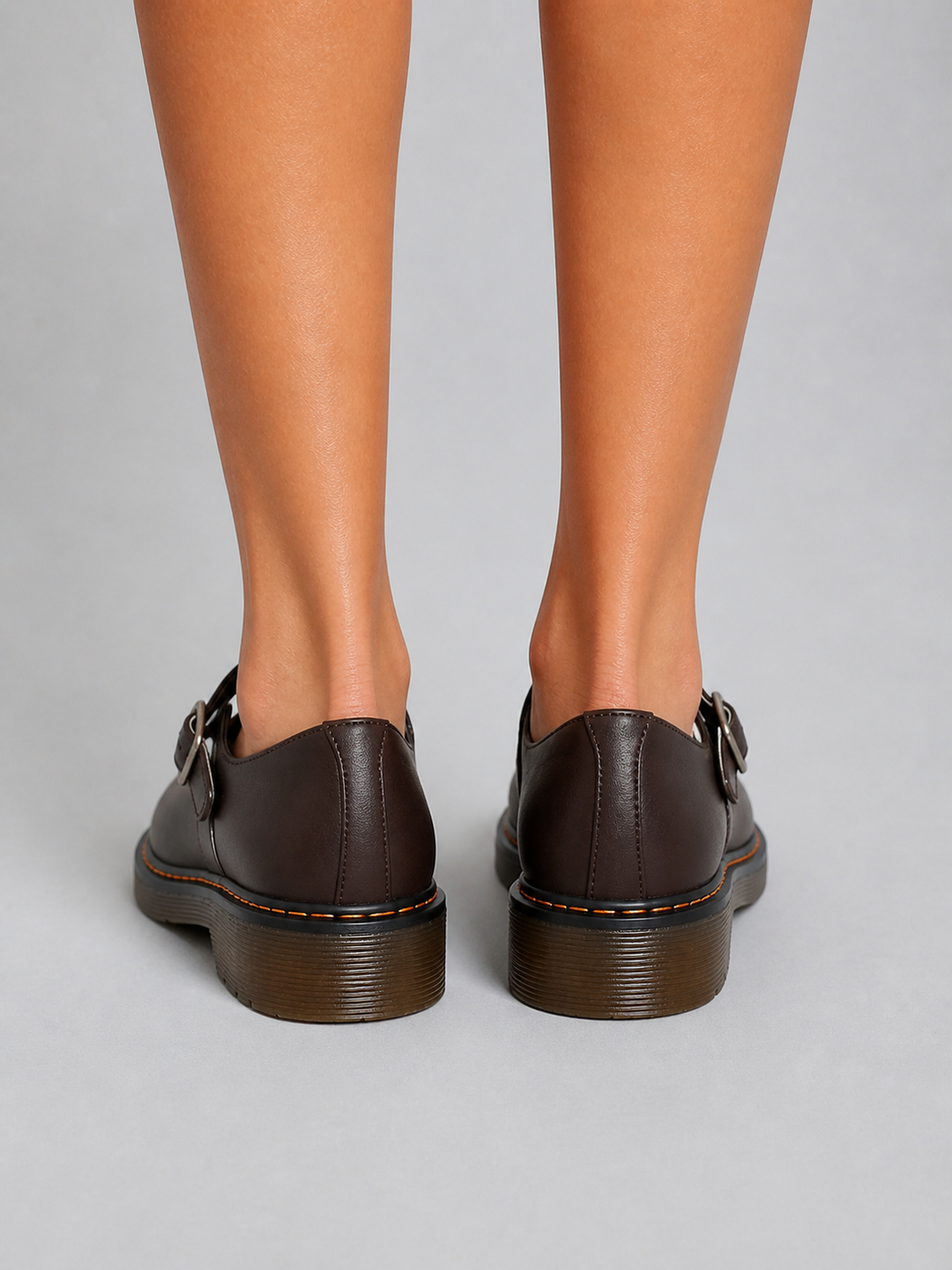 Women’s Classic Mary Jane Shoes – Leather Look Comfort Flats