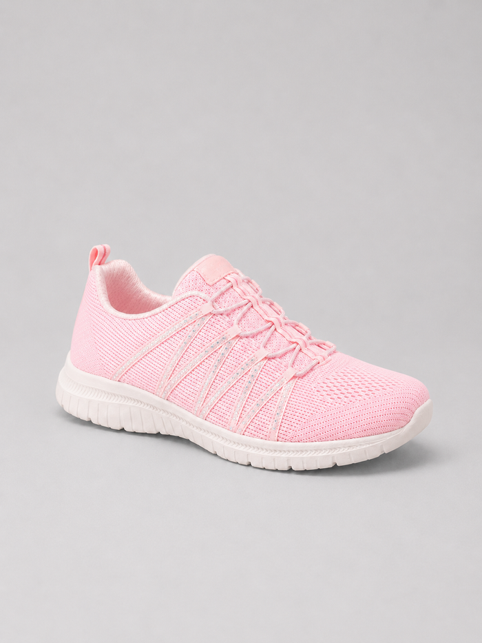 Women’s Comfort Slip-On Knit Trainers – Lightweight Sparkle Walking Shoes
