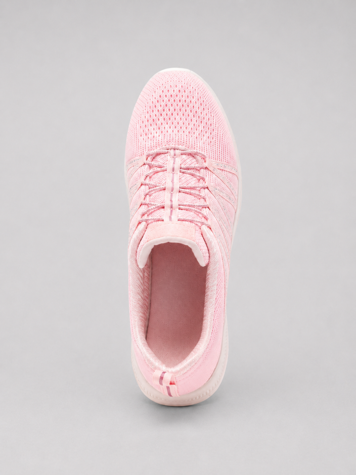 Women’s Comfort Slip-On Knit Trainers – Lightweight Sparkle Walking Shoes