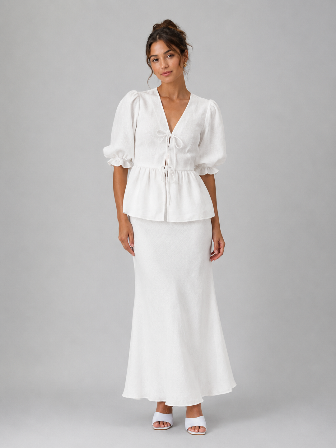 Women’s Cotton Two Piece Skirt Set – Elegant Summer Style