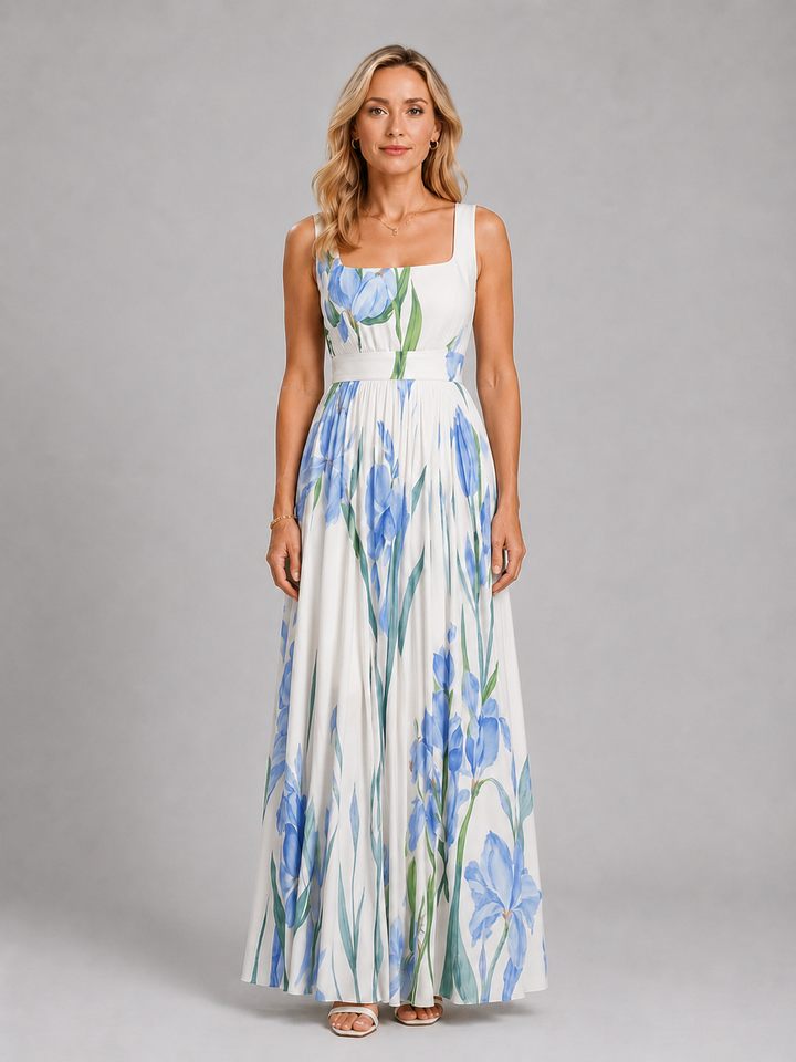 Women's Floral Maxi Dress – Flattering A-Line Fit