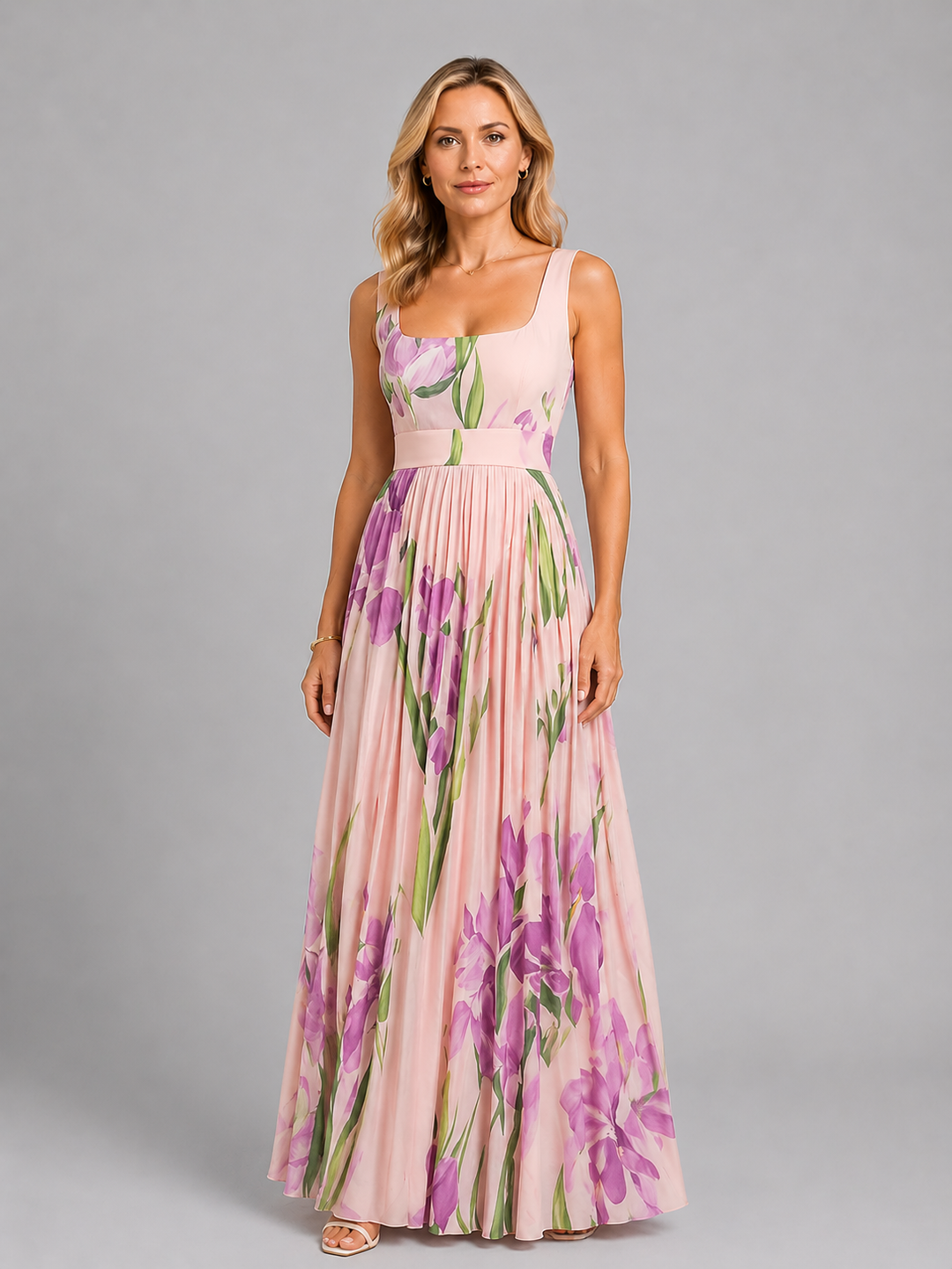 Women's Floral Maxi Dress – Flattering A-Line Fit