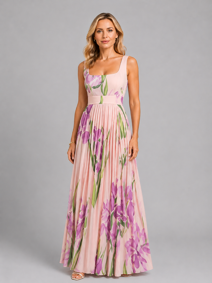 Women's Floral Maxi Dress – Flattering A-Line Fit