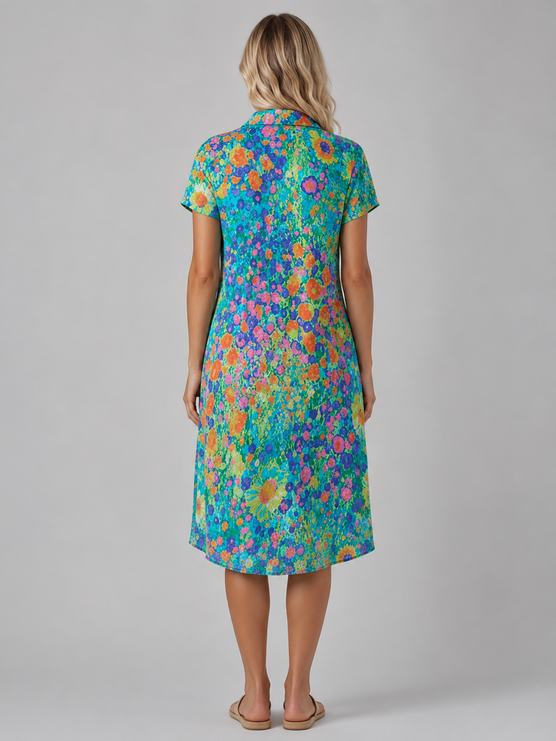 Women's Floral Print Midi Dress – Summer Occasion Style