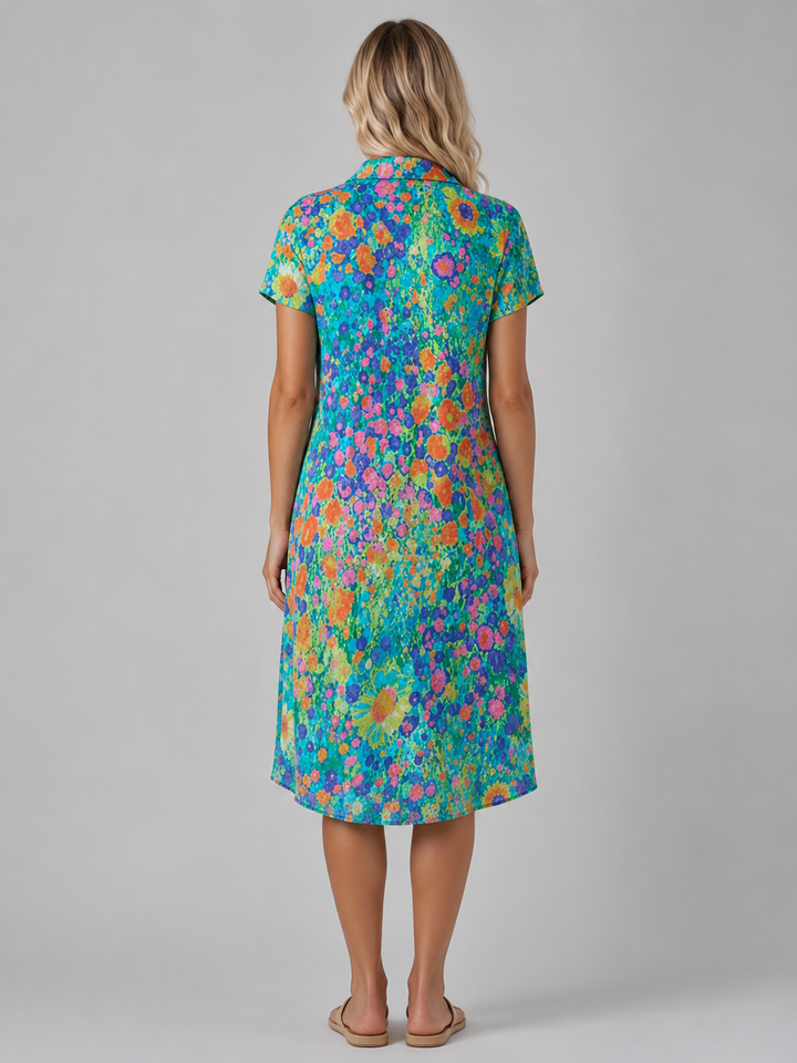 Women's Floral Print Midi Dress – Summer Occasion Style