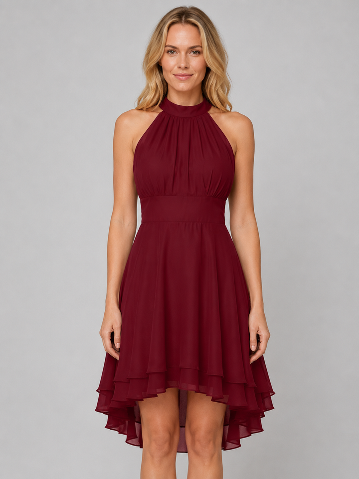 Women’s Halter Neck Chiffon Style Dress – Wedding Guest Style