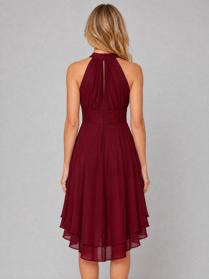 Women’s Halter Neck Chiffon Style Dress – Wedding Guest Style