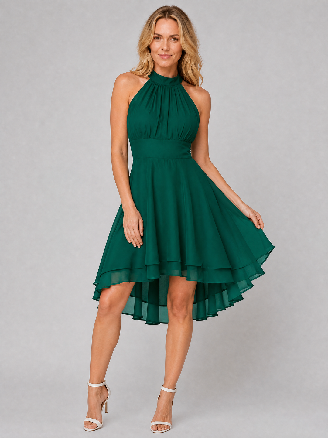 Women’s Halter Neck Chiffon Style Dress – Wedding Guest Style