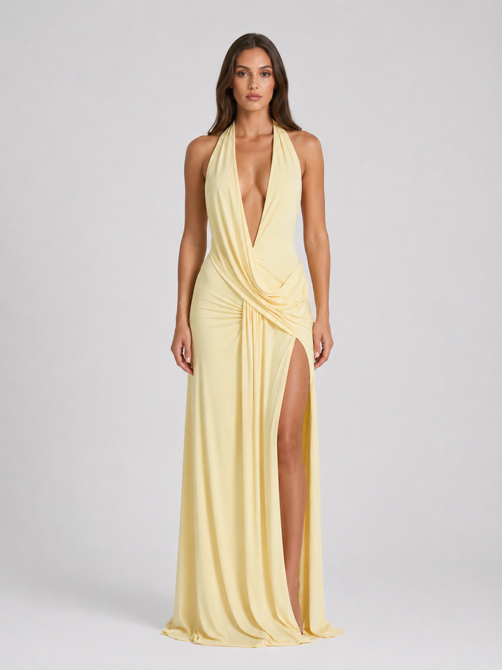 Helena Halterneck Maxi Dress