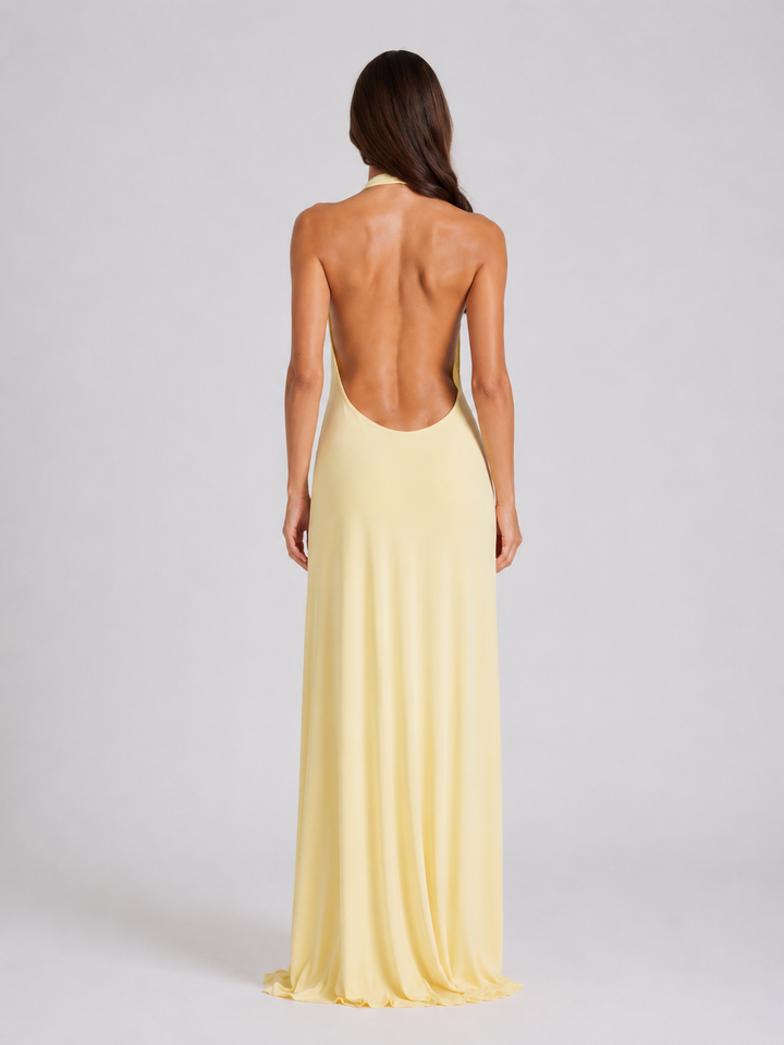 Helena Halterneck Maxi Dress