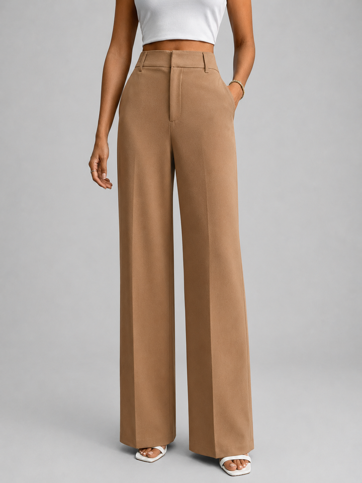 Women's High Waisted Wide Leg Trousers – Tailored Everyday Style
