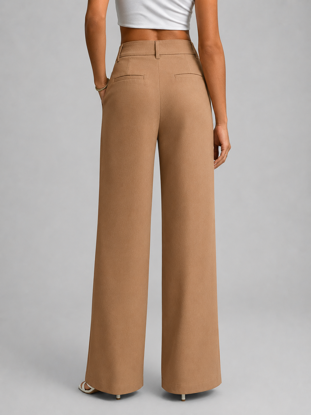 Women's High Waisted Wide Leg Trousers – Tailored Everyday Style