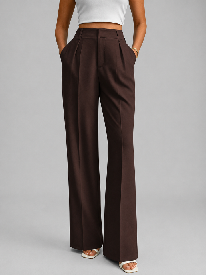 Women's High Waisted Wide Leg Trousers – Tailored Everyday Style