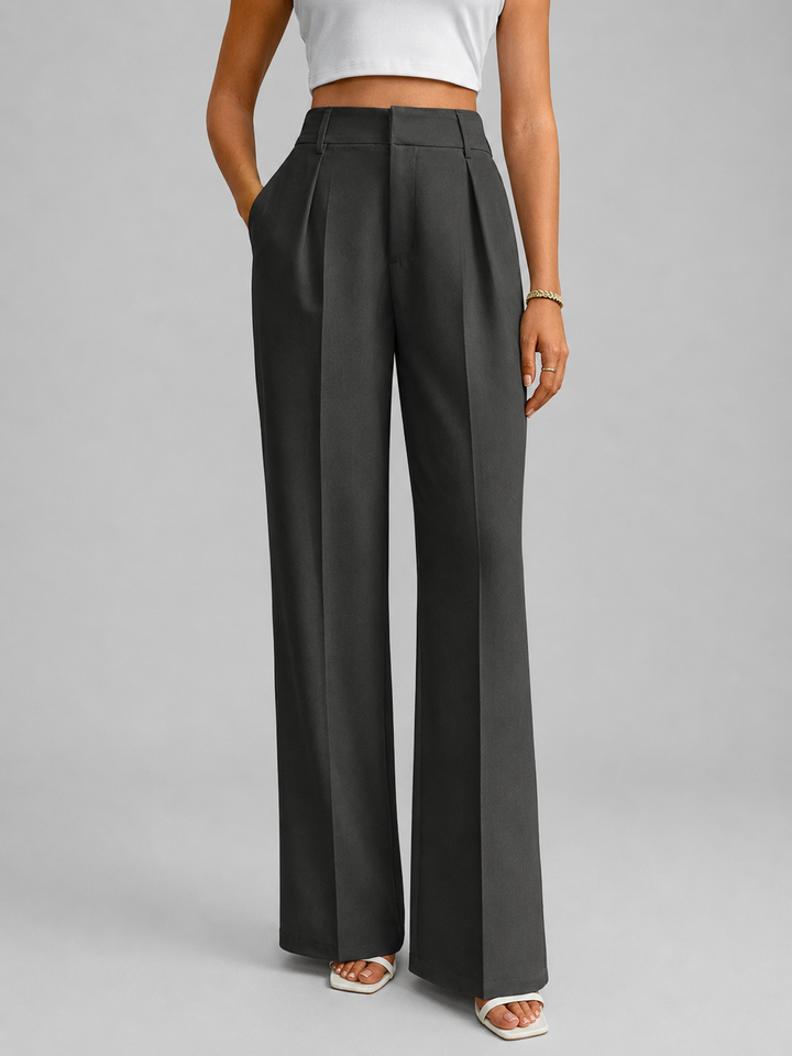 Women's High Waisted Wide Leg Trousers – Tailored Everyday Style