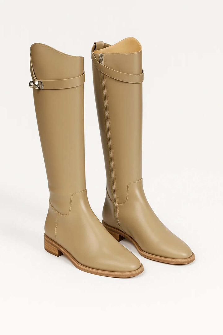 Women’s Knee-High Boots – Buckle Detail
