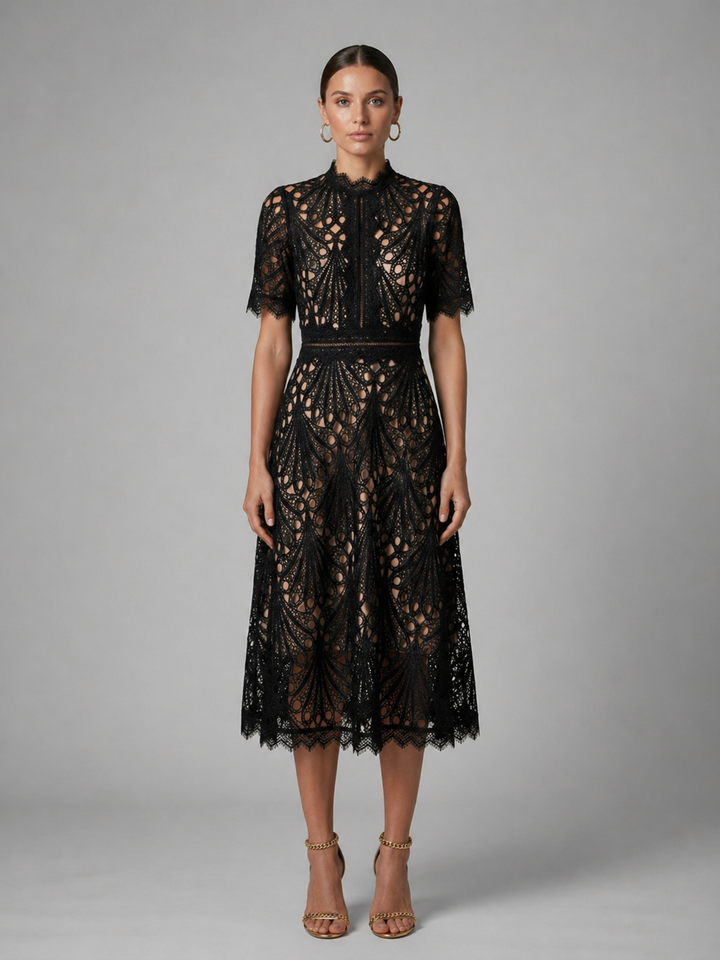 Thalia Lace Midi Dress