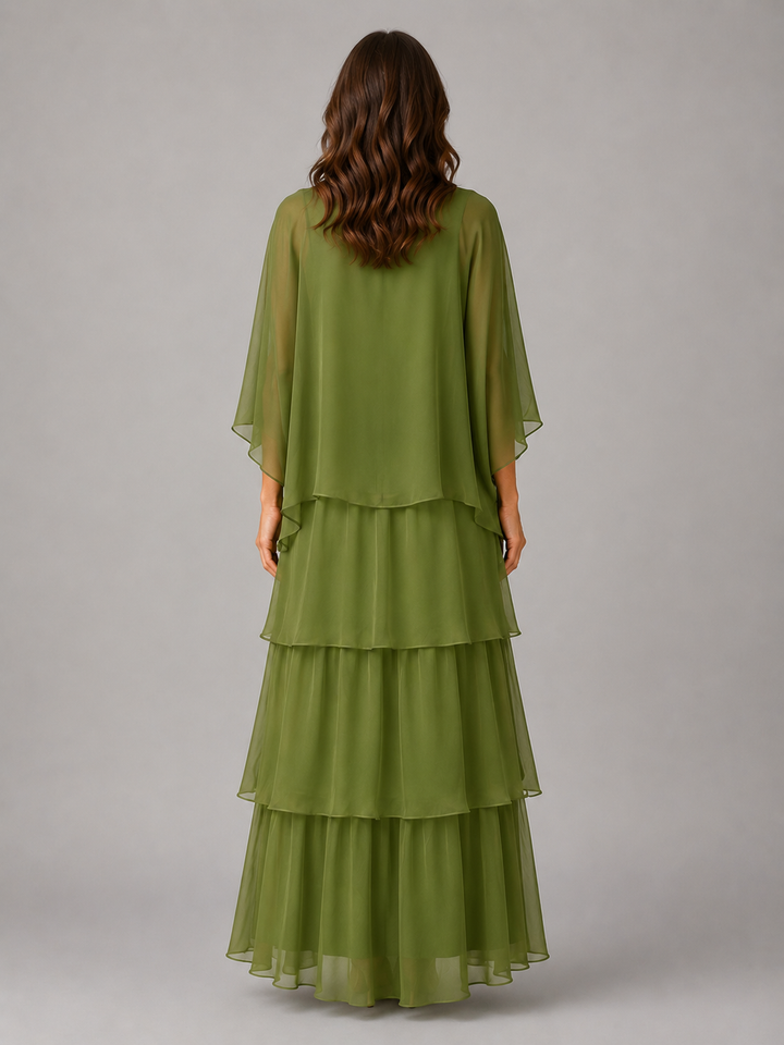Paloma Tiered Chiffon Maxi Dress