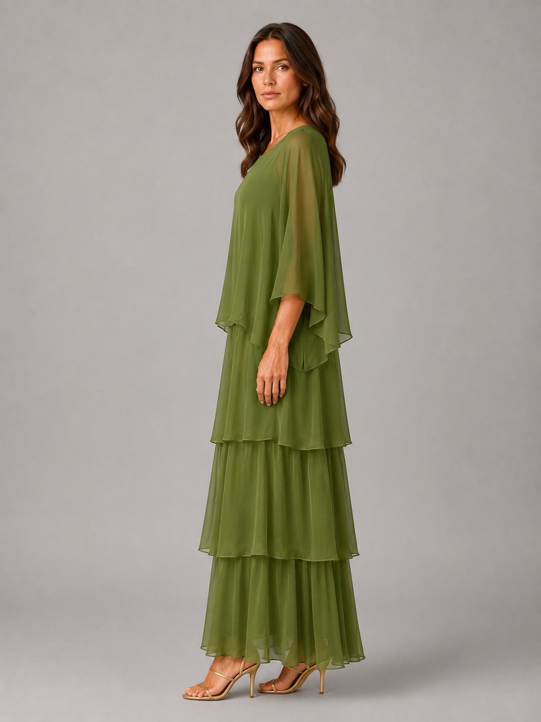 Paloma Tiered Chiffon Maxi Dress