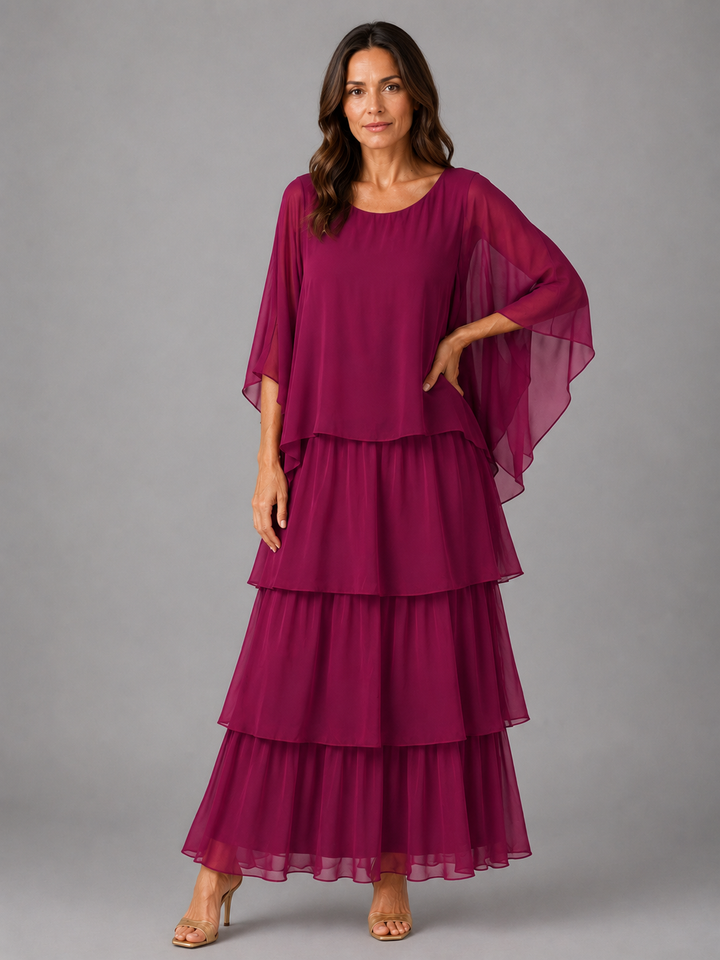 Paloma Tiered Chiffon Maxi Dress