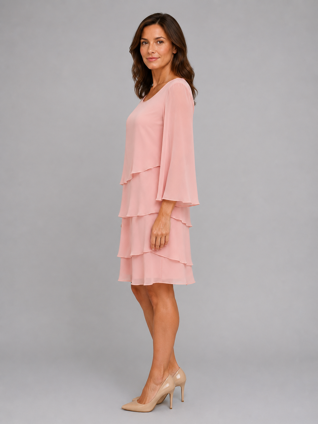 Tamsin Tiered Chiffon Dress