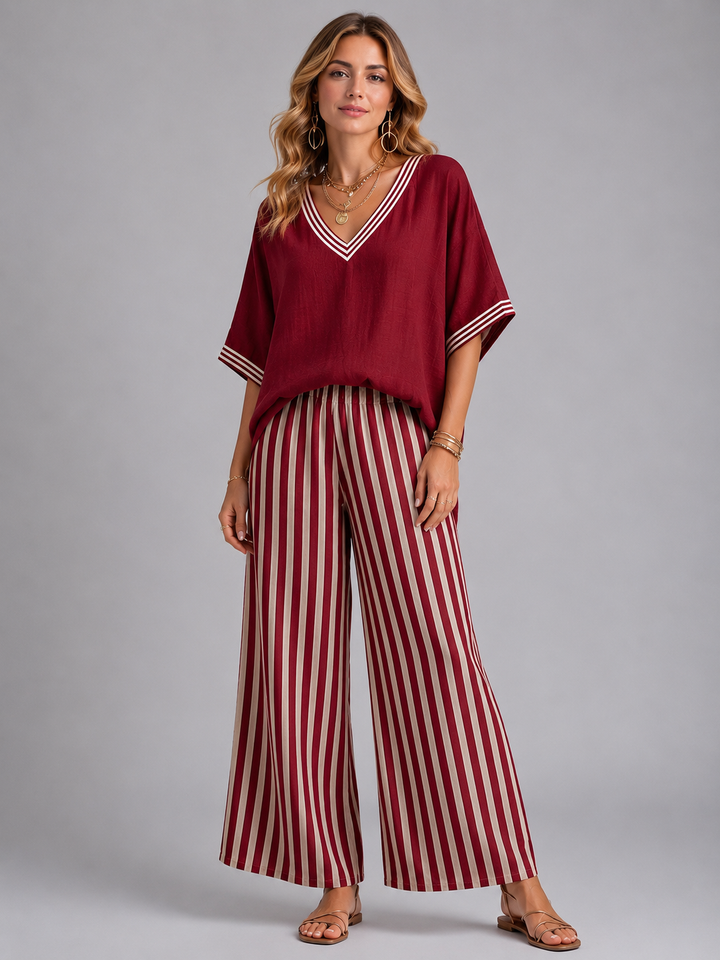 Women’s Linen-Look Two Piece Set – Relaxed Summer Style