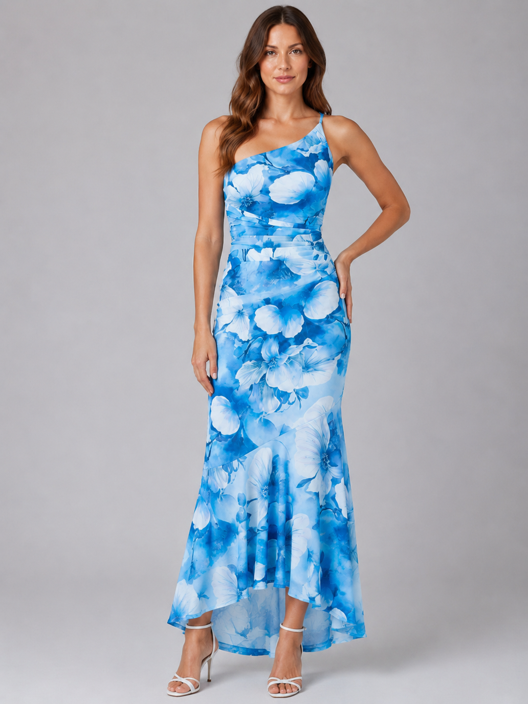 Women’s One Shoulder Floral Maxi Dress – Summer Occasion Style