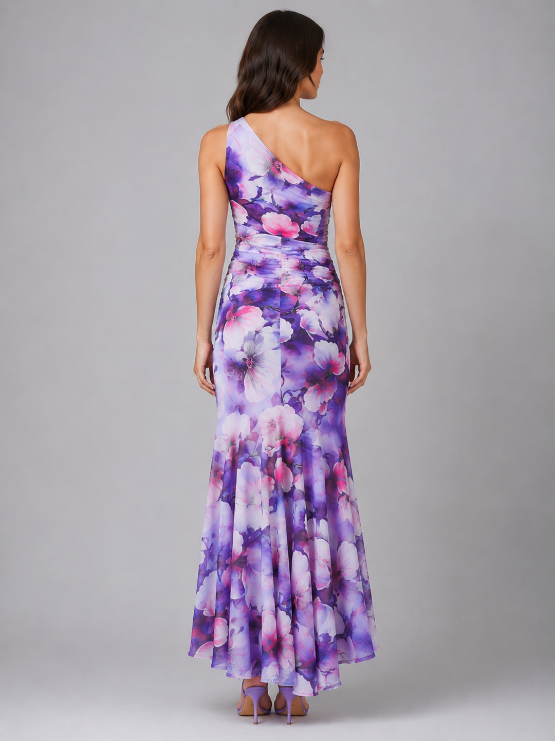Women’s One Shoulder Floral Maxi Dress – Summer Occasion Style