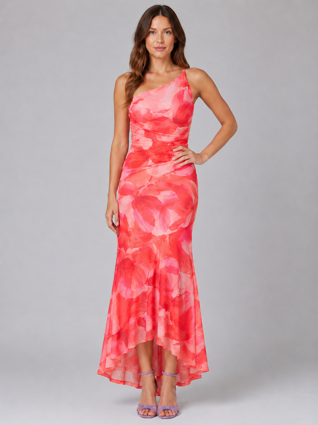 Women’s One Shoulder Floral Maxi Dress – Summer Occasion Style