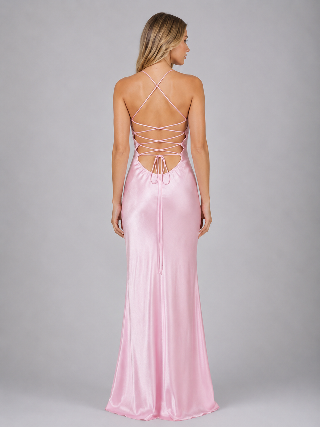 Women’s Pearl Beaded Satin Feel Maxi Dress – Evening Gown