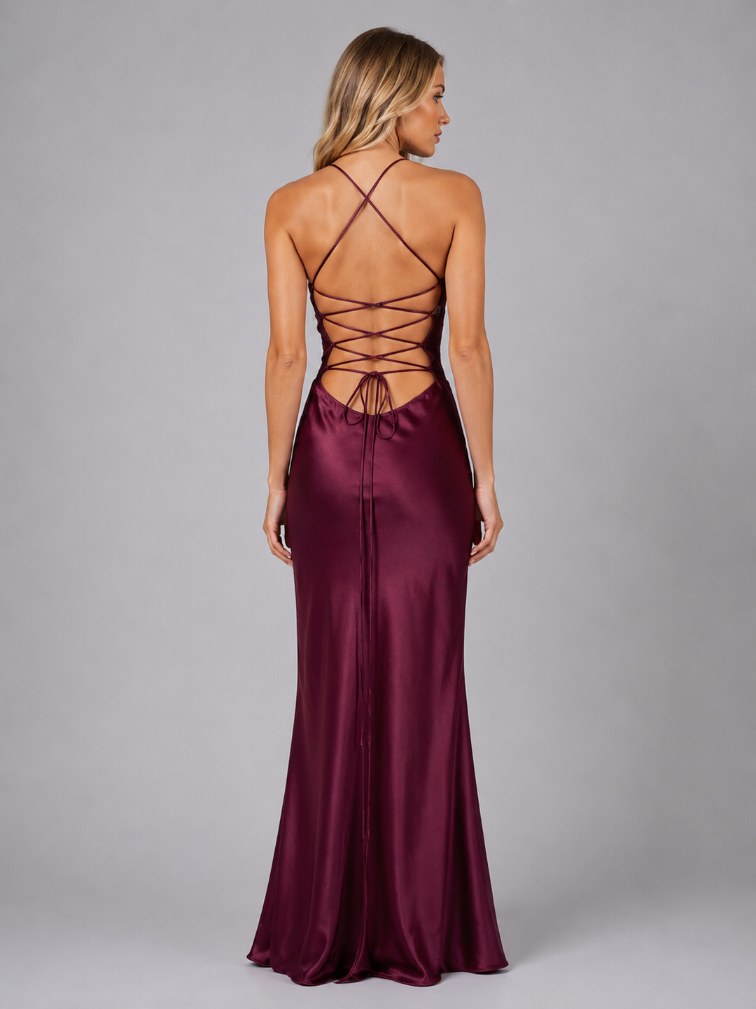 Women’s Pearl Beaded Satin Feel Maxi Dress – Evening Gown