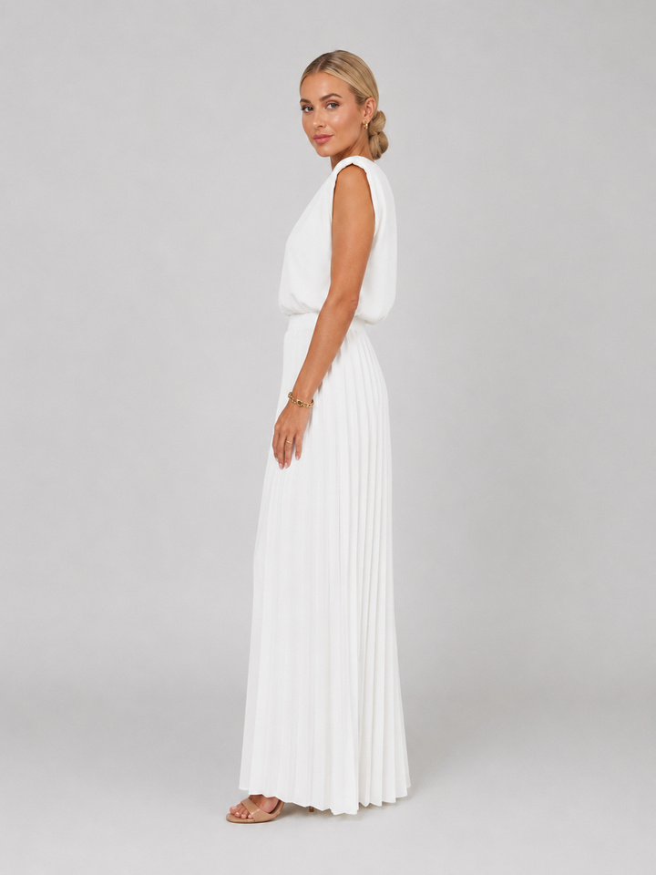 Women’s Pleated Wide Leg Trouser Set – Elegant Relaxed Style