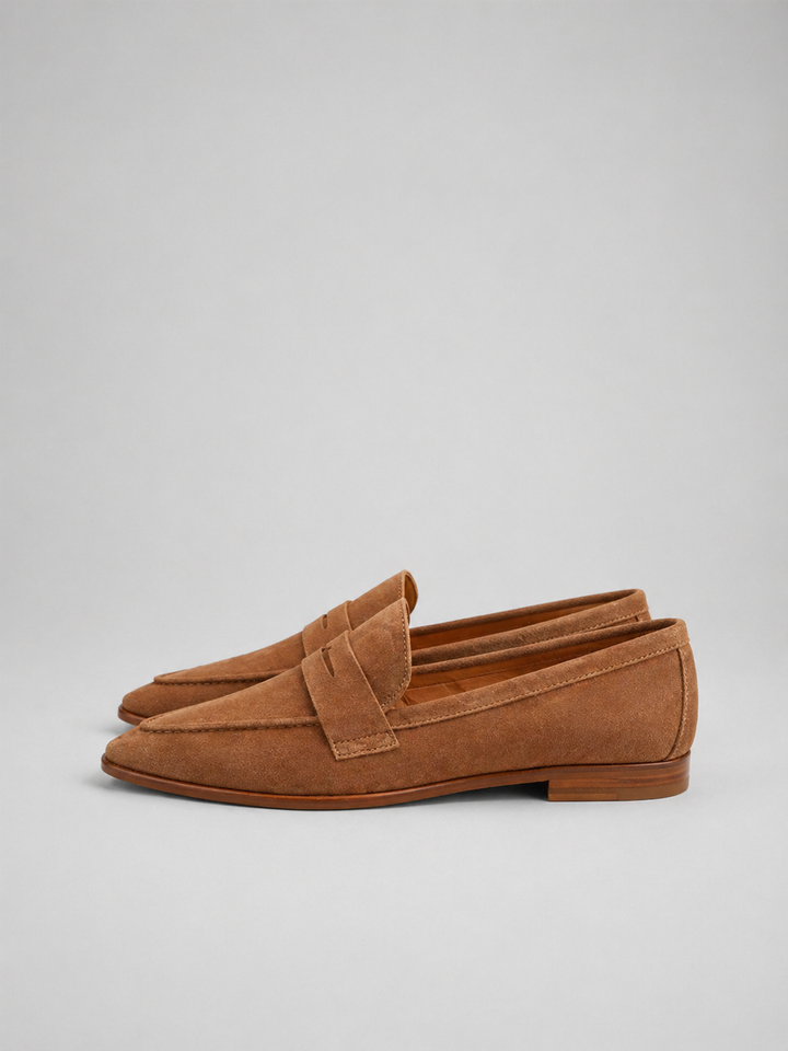 Women’s Pointed Comfort Loafers – Suede Style