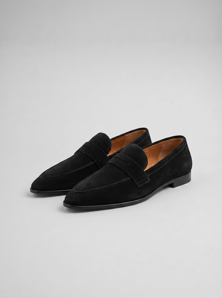 Women’s Pointed Comfort Loafers – Suede Style