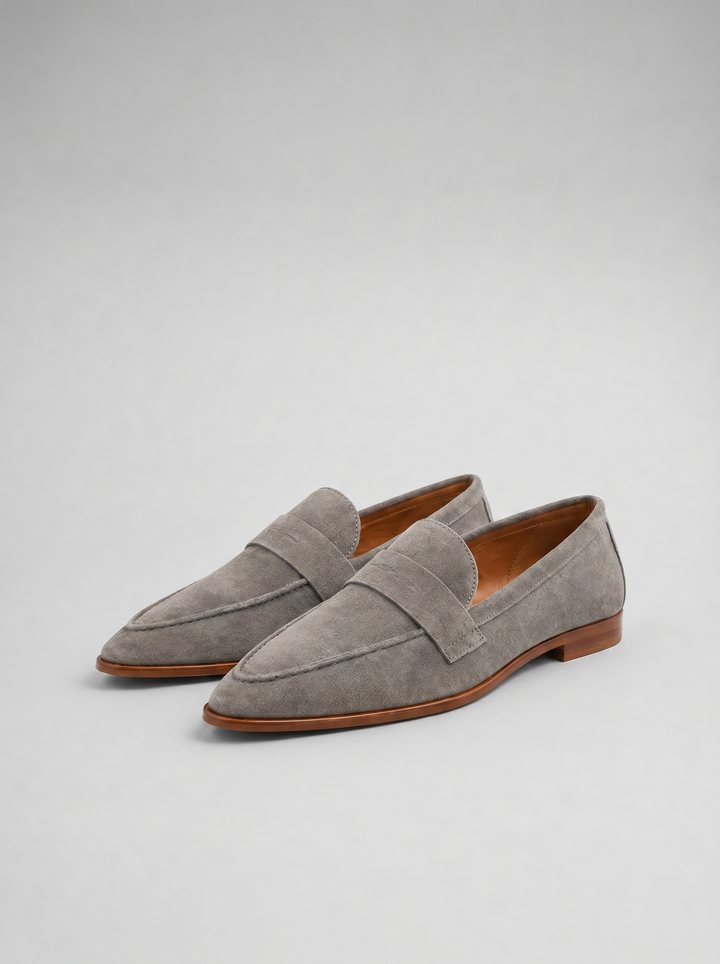 Women’s Pointed Comfort Loafers – Suede Style