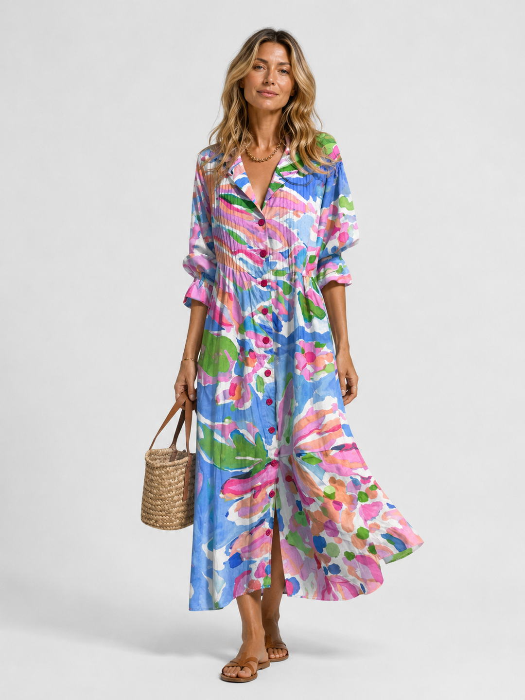 Noelle Printed Maxi Dress
