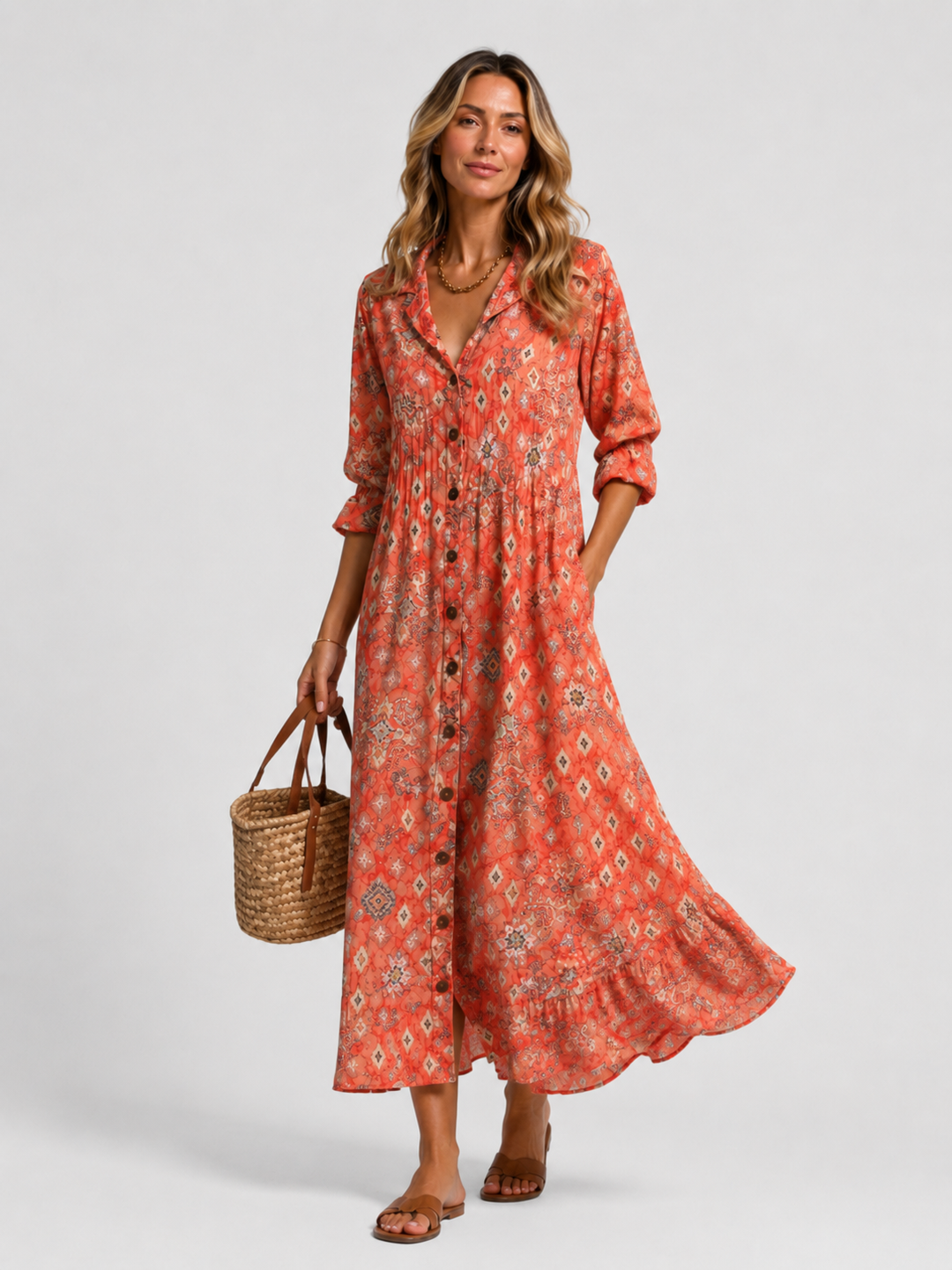 Noelle Printed Maxi Dress