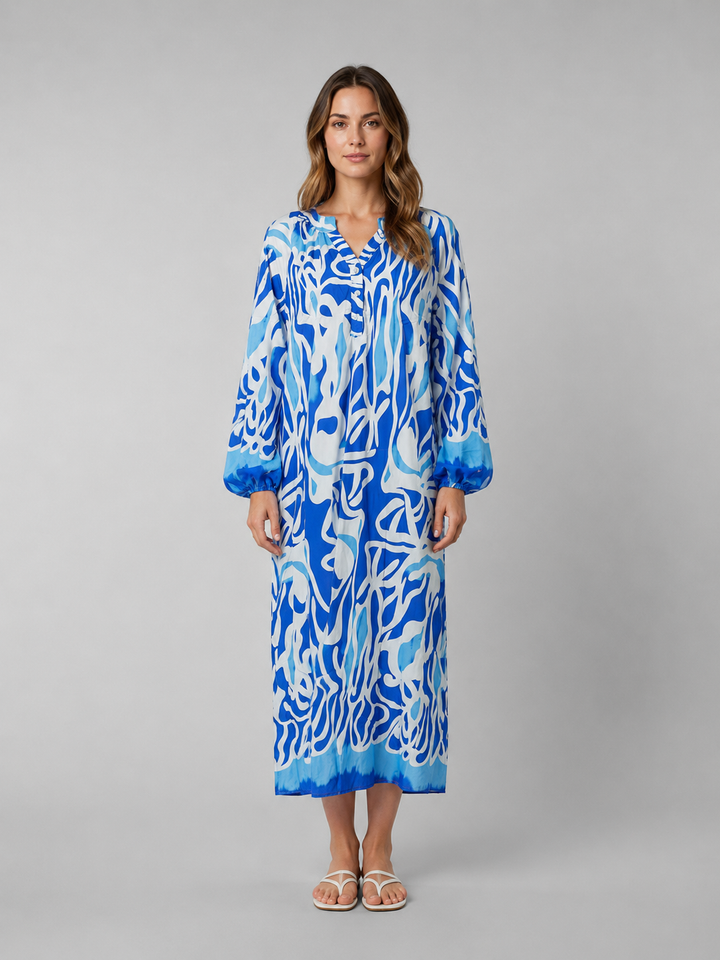 Women's Relaxed Print Maxi Dress – Flattering Summer Holiday Style