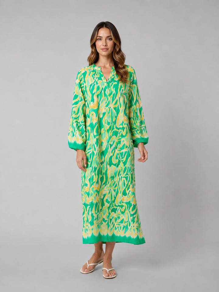 Women's Relaxed Print Maxi Dress – Flattering Summer Holiday Style