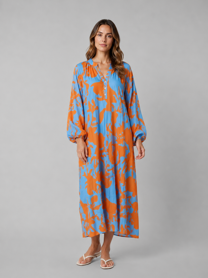 Women's Relaxed Print Maxi Dress – Flattering Summer Holiday Style