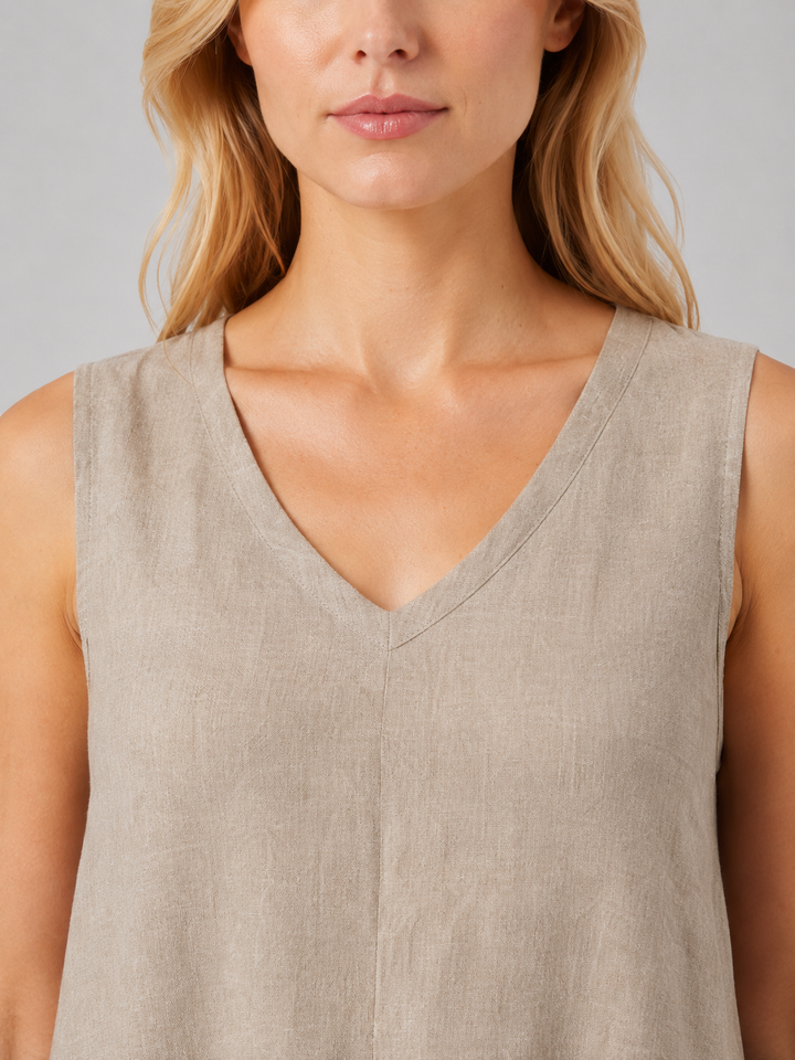 Women’s Sleeveless A-Line Maxi Dress – Relaxed Summer Elegance