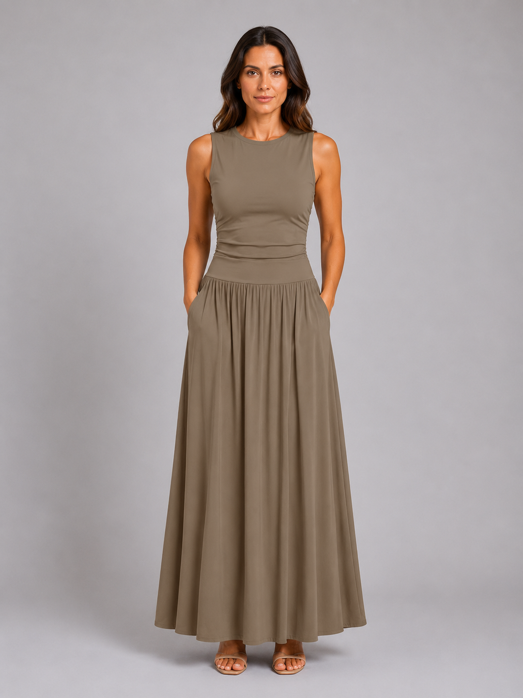 Yara Ruched Maxi Dress
