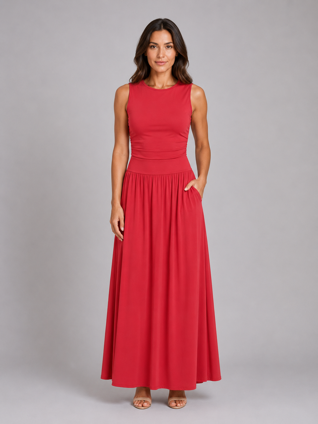 Yara Ruched Maxi Dress