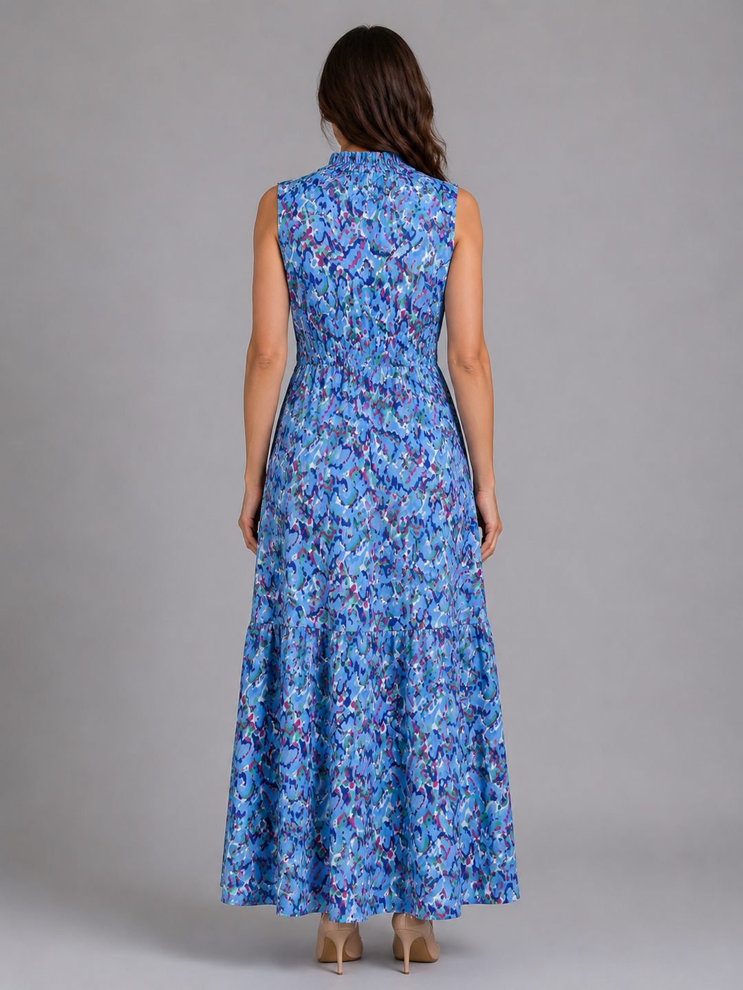 Women's Sleeveless Tiered Maxi Dress – Summer Holiday Style