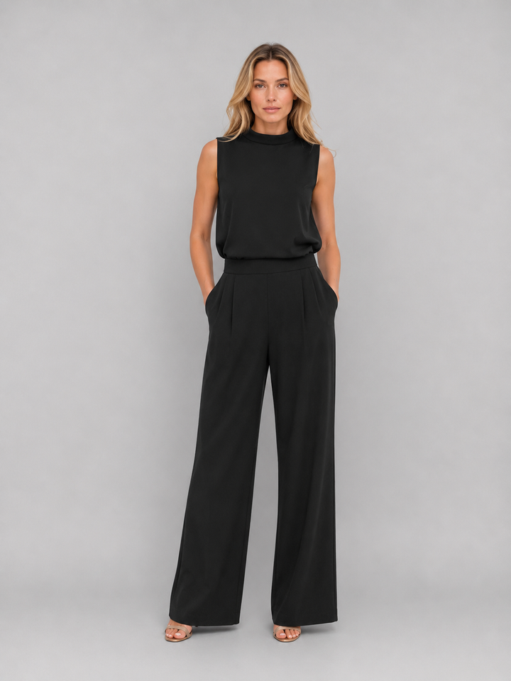 Women's Sleeveless Wide Leg Co-Ord Set – Casual Two-Piece Outfit