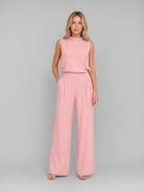 Women's Sleeveless Wide Leg Co-Ord Set – Casual Two-Piece Outfit