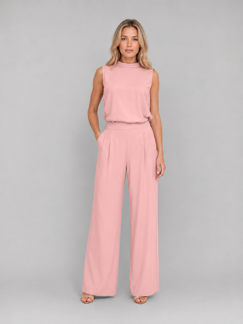 Women's Sleeveless Wide Leg Co-Ord Set - Casual Two-Piece Outfit