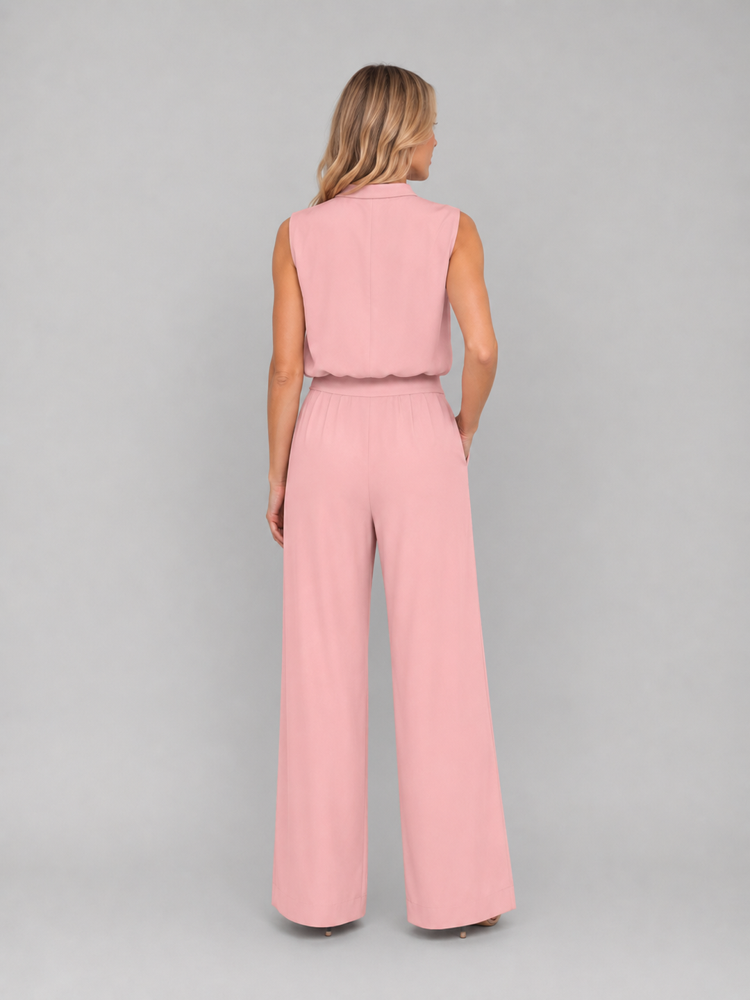 Women's Sleeveless Wide Leg Co-Ord Set – Casual Two-Piece Outfit