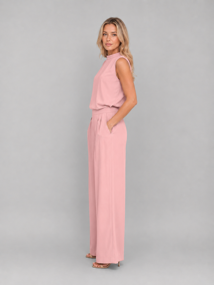 Women's Sleeveless Wide Leg Co-Ord Set – Casual Two-Piece Outfit